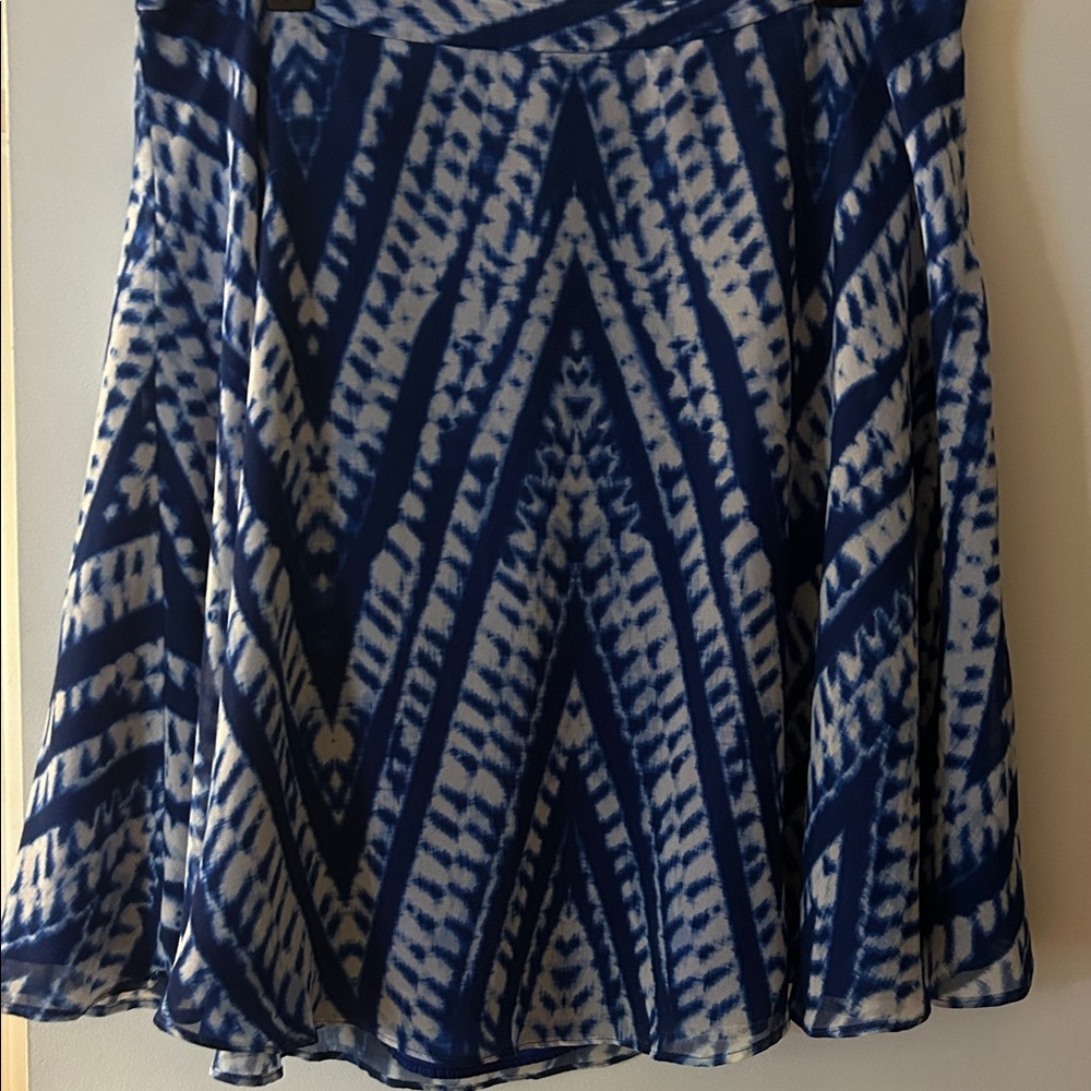 Calvin Klein Navy and Cream Skater Skirt